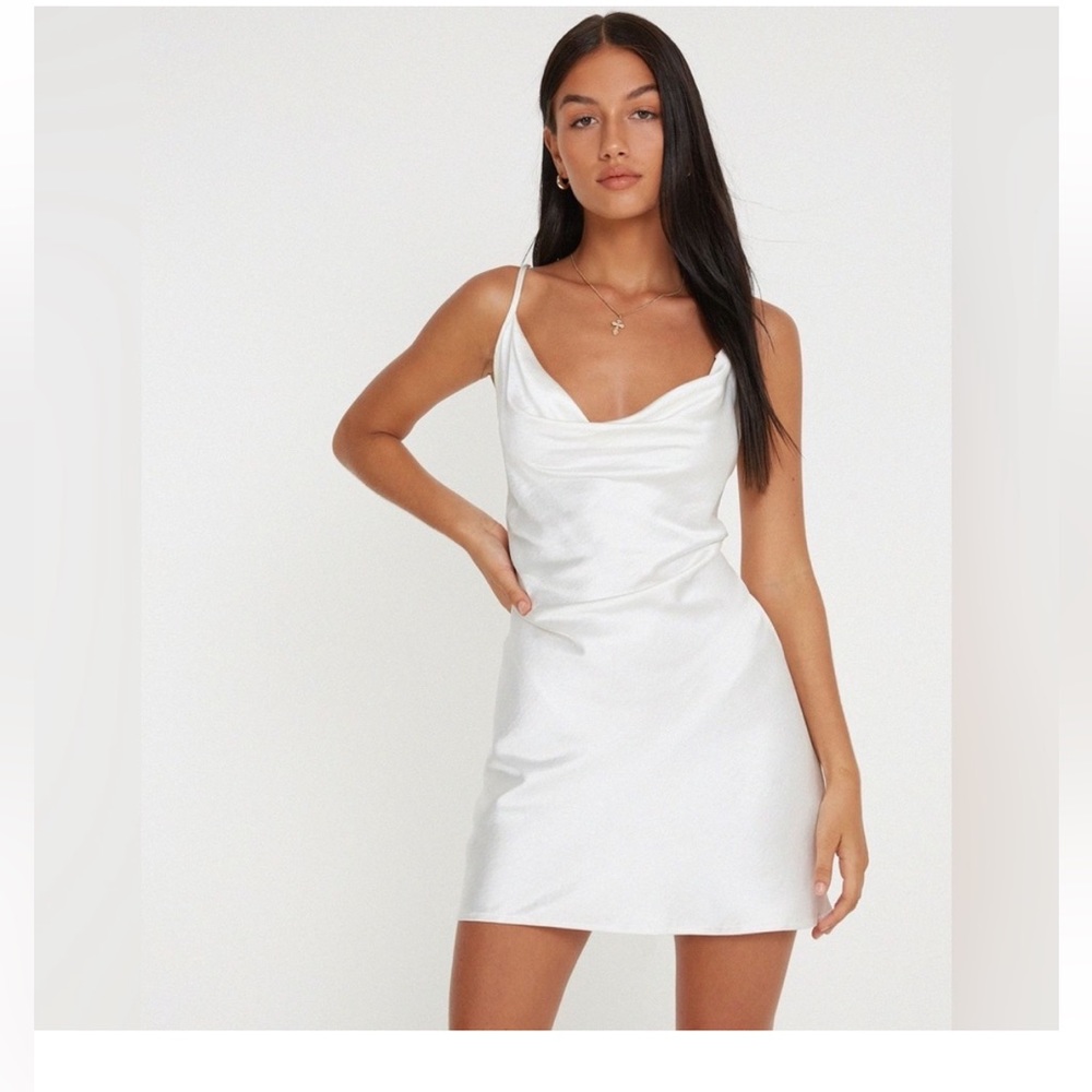 White slip dress